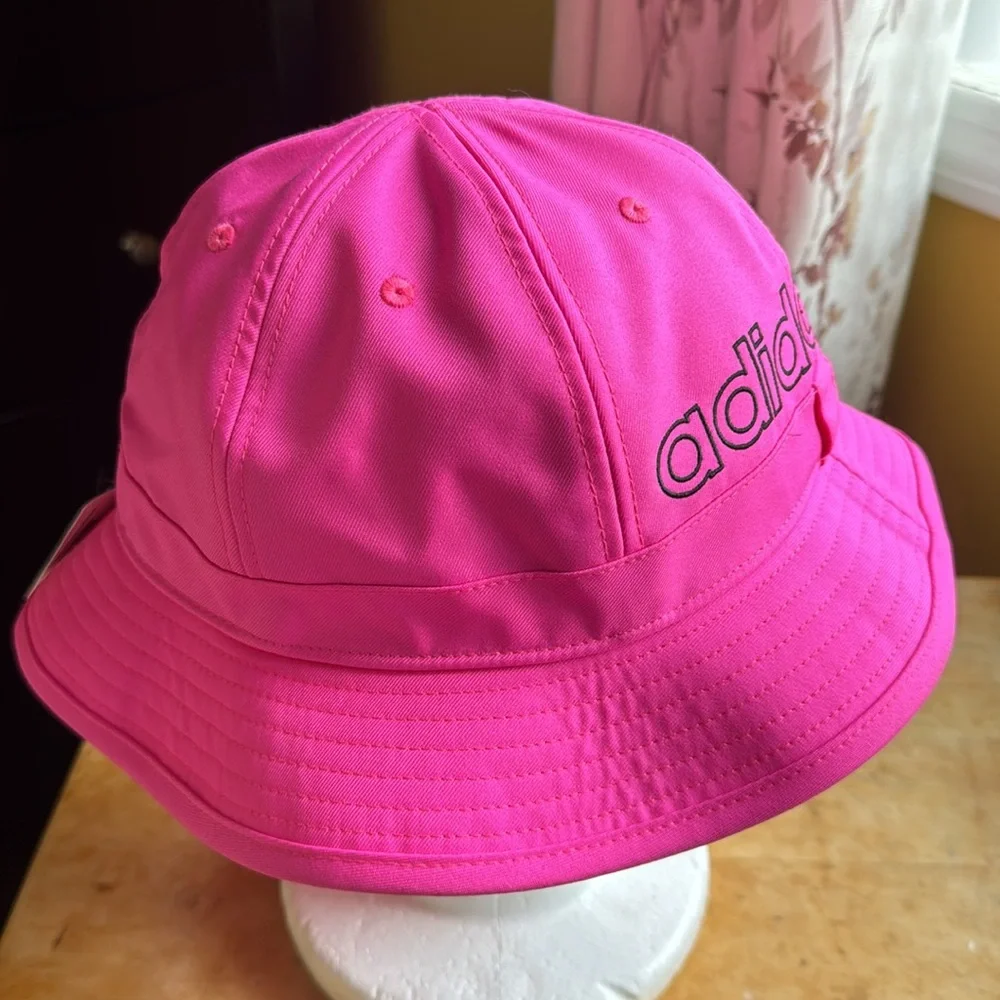 New Adidas Originals Unisex Hot Pink Bell Bucket Hat OSFA - Picture 2 of 8